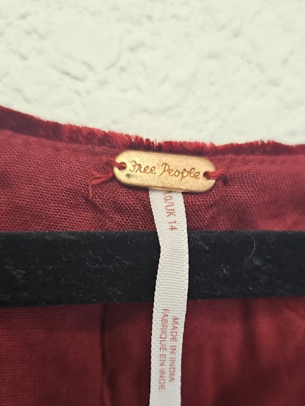 Free People Linney Velvet Burgundy Long Sleeve Mini Dress - Picture 6 of 9